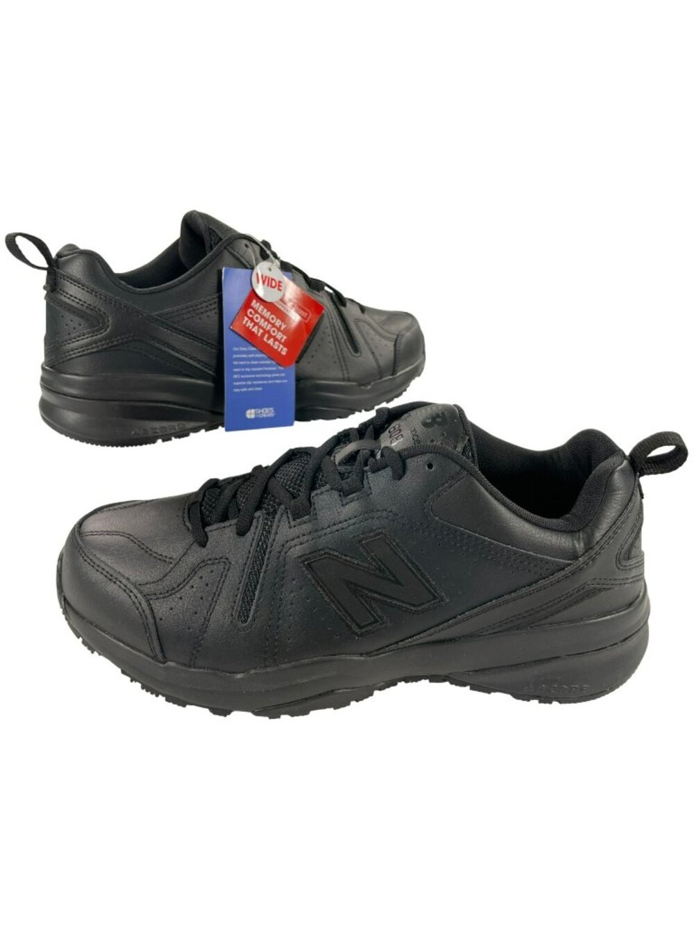 New Balance 608 Black Shoes Slip-Resistant Industrial Men's Sz 10.5W Women's 12W